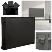 30-43 Inch Waterproof \u0026 Weatherproof Outdoor TV Cover - Black Thick Fabric Protector for LCD/LED/Plasma TVs - Universal Fit with Wall Mounts \u0026 Stands - Dust Resistant